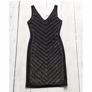 Carmen Marc Valvo Little Black Sparkly Dress